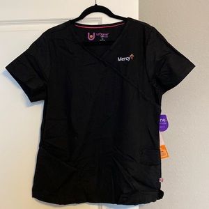 Mercy black scrub top